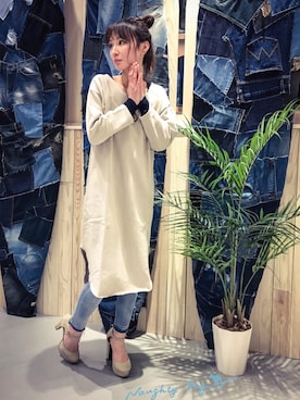 「ノーティードッグ」｜HAJIME ABEさん（レディース・160cm）の冬コーディネート