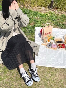 「apres jour（アプレジュール）のアイテム（トレンチコート）」を使った、あさん（レディース・165cm）の春コーディネート