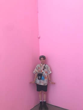 「initial（イニシャル）のアイテム（ハンチング/ベレー帽）」を使った、KKKJIEEE さん（レディース・162cm）の夏コーディネート