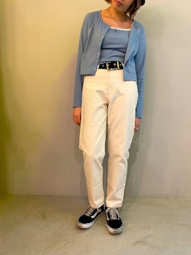 「SPINNS(スピンズ)のアイテム(キャミソール)」を使った、mayuさん(レディース・157cm)の春コーディネート