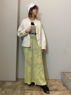 「SPINNS(スピンズ)のアイテム(デニムジャケット)」を使った、mayuさん(レディース・157cm)の春コーディネート