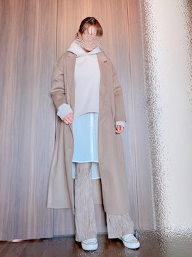 「classicalelf（クラシカルエルフ）のアイテム（シャツワンピース）」を使った、KiNaKoさん（レディース・162cm）の冬コーディネート