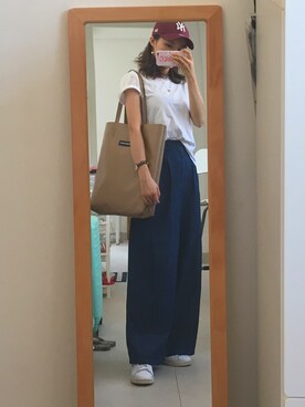 「ny（エヌワイ）のアイテム」を使った、Rebecca さん（レディース・155cm）の秋コーディネート