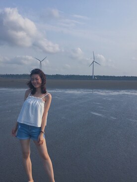 「eight sixty（エイト・シックスティ）のアイテム」を使った、Rebecca さん（レディース・155cm）の春コーディネート