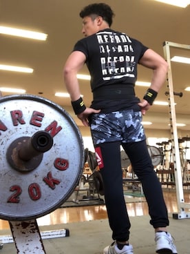 「筋トレ」｜「アイテム（その他）」を使った、Haruki97.5さん（メンズ・171cm）の春コーディネート