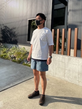 「patagonia」｜「アイテム（スリッポン）」を使った、&K&H&K&さん（メンズ・169cm）の夏コーディネート