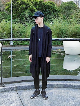 「ZARA（ザラ）のアイテム（モッズコート）」を使った、Unico Panさん（メンズ・179cm）の冬コーディネート