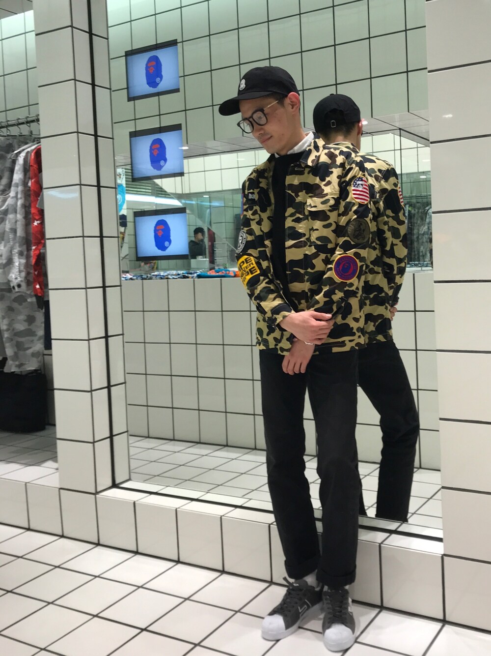 児玉 洋介さんの「OPTICAL FRAME 1 M（A BATHING APE）」を使ったコーディネート