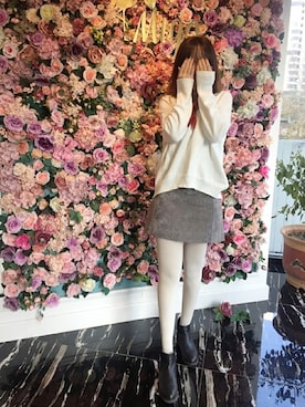 「CASH CA（カシュカ）のアイテム」を使った、啊萌えさん（レディース・163cm）の秋コーディネート