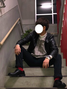 「アイテム（ブルゾン）」を使った、こーせさん（メンズ・174cm・10代）の冬コーディネート