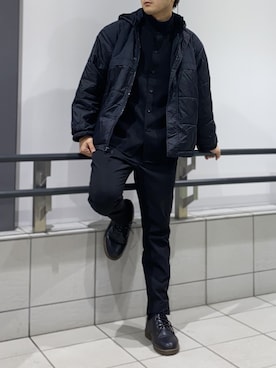 「shiyoh」｜「アイテム（ダウンジャケット/コート）」を使った、こーせさん（メンズ・174cm）の冬コーディネート