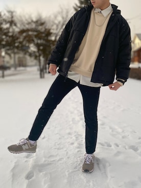 「shiyoh」｜「アイテム（ダウンジャケット/コート）」を使った、こーせさん（メンズ・174cm）の冬コーディネート