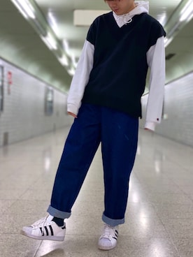 「Wilt（ウィルト）のアイテム」を使った、こーせさん（メンズ・174cm）の冬コーディネート