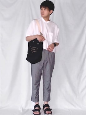 「BROWNY（ブラウニー）のアイテム（パンツ）」を使った、こーせさん（メンズ・174cm）の夏コーディネート