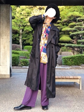 「コート」｜「H&M（エイチ・アンド・エム）のアイテム」を使った、miuraaaさん（メンズ・175cm）の春コーディネート