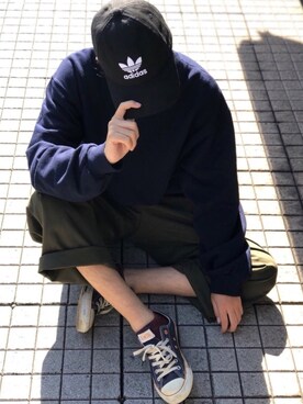 「JERZEES（ジャージーズ）のアイテム（スウェット）」を使った、miuraaaさん（メンズ・175cm）の春コーディネート