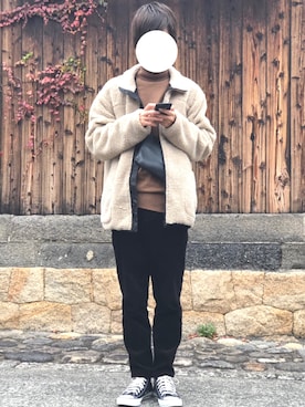 「アイテム（ブルゾン）」を使った、miuraaaさん（メンズ・175cm・10代）の冬コーディネート