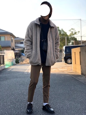 「アイテム（ブルゾン）」を使った、miuraaaさん（メンズ・175cm・10代）の冬コーディネート