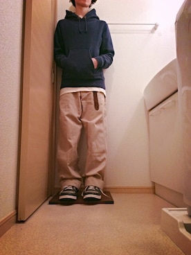 「RRL（ダブル アール エル）のアイテム（バッグ）」を使った、Pさん（メンズ・165cm）の春コーディネート