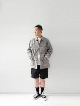 「ヒッコリーデニム」｜LOOK AT USさん（メンズ・174cm）の冬コーディネート