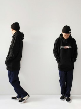 「M.V.P.（エムブイピー）のアイテム」を使った、LOOK AT USさん（メンズ・174cm）の春コーディネート