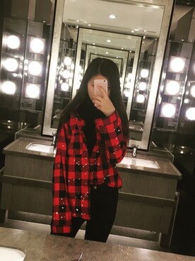 「framのアイテム（その他パンツ、ブラック系）」を使った、muuuuuumaさん（レディース）の冬コーディネート