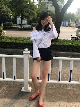 「BOOMのアイテム」を使った、muuuuuumaさん（レディース・173cm）の夏コーディネート