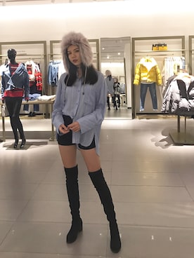 「STUART WEITZMAN（スチュアートワイツマン）のアイテム（ブーツ、ブラック系）」を使った、muuuuuumaさん（レディース）の秋コーディネート