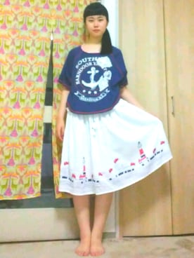 「BARNDOOR（バーンドア）のアイテム」を使った、きりんさん（レディース・167cm）の夏コーディネート