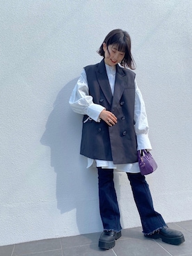 「152cm」｜「アイテム（その他シューズ）」を使った、aricoさん（レディース・152cm）の冬コーディネート