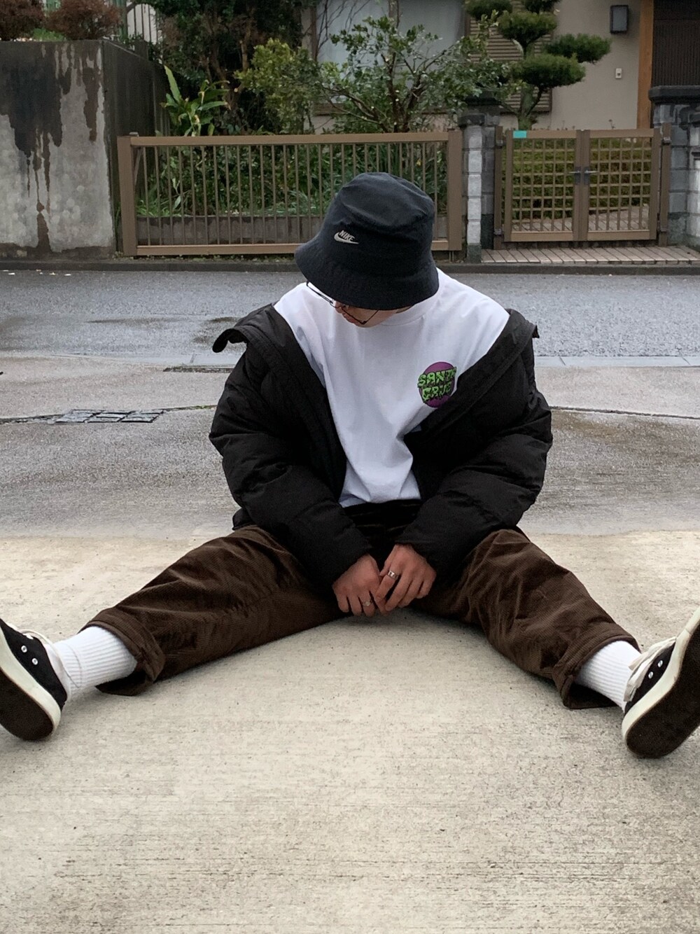 「ストリート、ストリートファッション、ストリート系、おしゃれさんと繋がりたい、いいね、save、フォローお願いします🤑、高校生」｜「RAGEBLUEのコーデュロイワイドパンツFW/815874（その他パンツ、ブラウン系）」を使った、joot12さん（メンズ・165cm）の春コーディネートの1枚目の写真