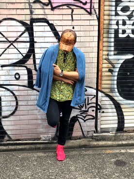 「MCM（エムシーエム）のアイテム（キャップ）」を使った、ko-taさん（メンズ・168cm）の秋コーディネート