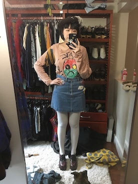 「handmade」｜「アイテム（ハンチング/ベレー帽）」を使った、isabel_not_cuteさん（レディース・170cm）の冬コーディネート