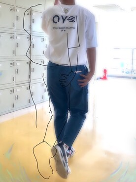 Ryusei使用「OY（【OY/オーワイ】【ユニセックスアイテム】BASIC METAL LOGO T/ベーシックメタルロゴTシャツ　グラフィックTEE）」的時尚穿搭