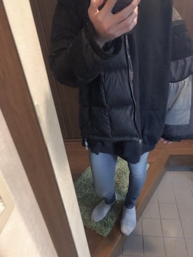 「レイヤードstyle」｜「アイテム（ダウンジャケット/コート）」を使った、ふ〜まさん（メンズ・175cm）の冬コーディネート