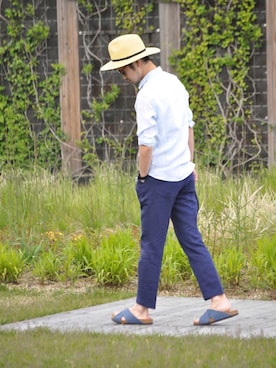「URBAN RESEARCH（アーバンリサーチ）のアイテム（サンダル）」を使った、KakeruMayama(真山走)さん（メンズ・173cm）の夏コーディネート