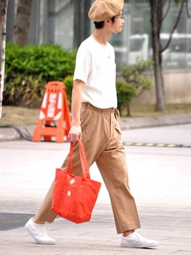 「BBQ」｜「アイテム（スリッポン）」を使った、KakeruMayama(真山走)さん（メンズ・173cm）の夏コーディネート