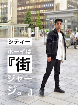 「URBAN RESEARCH（アーバンリサーチ）のアイテム（ジャージ）」を使った、KakeruMayama(真山走)さん（メンズ・173cm）の夏コーディネート