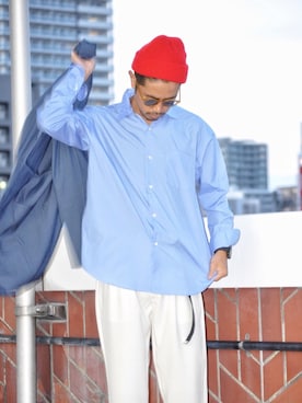 「URBAN RESEARCH（アーバンリサーチ）のアイテム（ニットキャップ/ビーニー）」を使った、KakeruMayama(真山走)さん（メンズ・173cm）の夏コーディネート