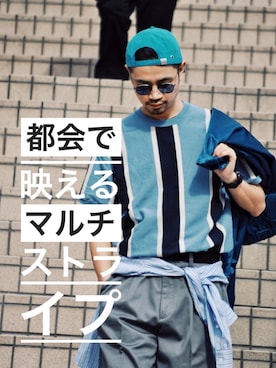 「semoh（セモー）のアイテム（トップス）」を使った、KakeruMayama(真山走)さん（メンズ・173cm）の春コーディネート