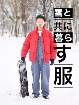 「URBAN RESEARCH（アーバンリサーチ）のアイテム（ダウンジャケット/コート）」を使った、KakeruMayama(真山走)さん（メンズ・173cm）の春コーディネート