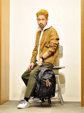 「SEIKO（セイコー）のアイテム」を使った、KakeruMayama(真山走)さん（メンズ・173cm）の春コーディネート