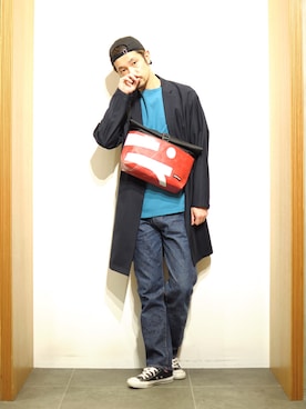 「レースアップシューズ」｜「アイテム（その他アウター）」を使った、KakeruMayama(真山走)さん（メンズ・173cm）の春コーディネート