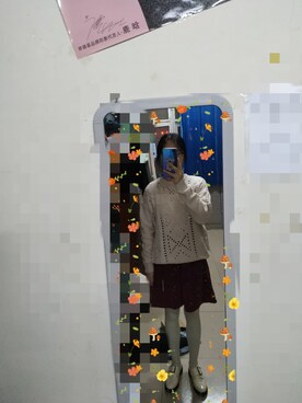 「张小笨のアイテム（ローファー、ブラック系）」を使った、卩一卫さん（レディース・158cm）の春コーディネート