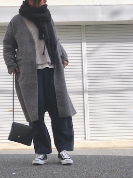 「ジャックパーセル」｜「アイテム（その他アウター）」を使った、lomilomiさん（レディース・161cm）の冬コーディネート