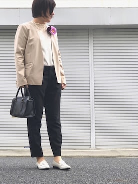 「ORiental TRaffic（オリエンタルトラフィック）のアイテム（ローファー）」を使った、lomilomiさん（レディース・161cm）の春コーディネート
