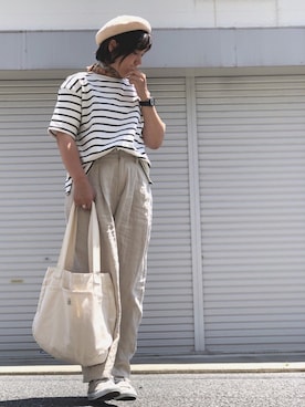 「アイテム（アナログ腕時計）」を使った、lomilomiさん（レディース・161cm）の春コーディネート