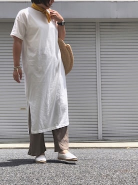 「サークルバッグ」｜「アイテム（スリッポン）」を使った、lomilomiさん（レディース・161cm）の夏コーディネート