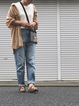 「ハイウエストストレートジーンズ」｜lomilomiさん（レディース・160cm）の夏コーディネート