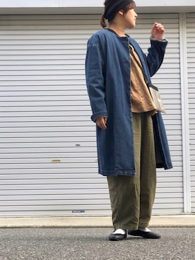 「SVEC（シュベック）のカンフーシューズ kung fu Shoes / ストラップパンプス（バレエシューズ）」を使った、lomilomiさん（レディース・160cm）の秋コーディネート